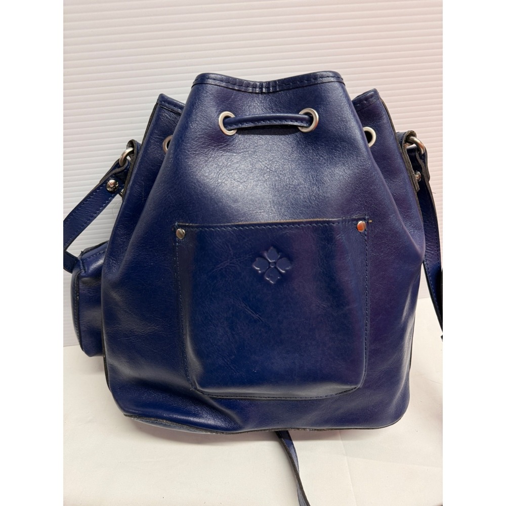 Patricia Nash SABINA Leather Crossbody Drawstring Bag Plus Pouch PATRIOT BLUE - Picture 8 of 12